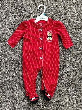 Little Me My First Christmas Outfit w/ hat (6M)